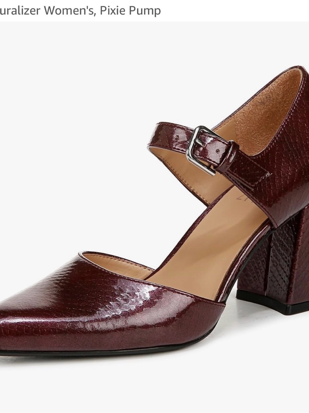 Naturalizer Women's Pixie Patent Mary Jane Pump in cranberry